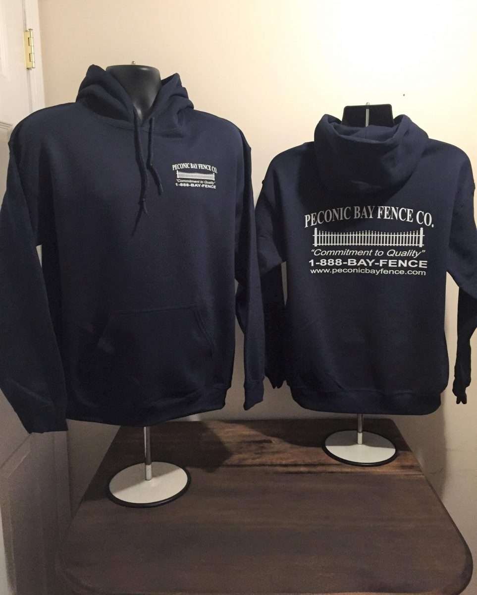 Peconic Bay Fence - Screen Printed Hoodies