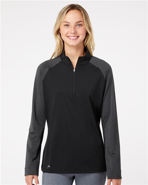 Adidas - Women's Ultimate365 Lightweight Raglan Quarter-Zip Pullover - A521 - Image 4