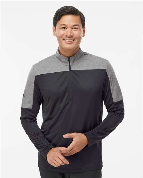 Adidas - Men's Ultimate365 Lightweight Colorblocked Quarter-Zip Pullover - A552