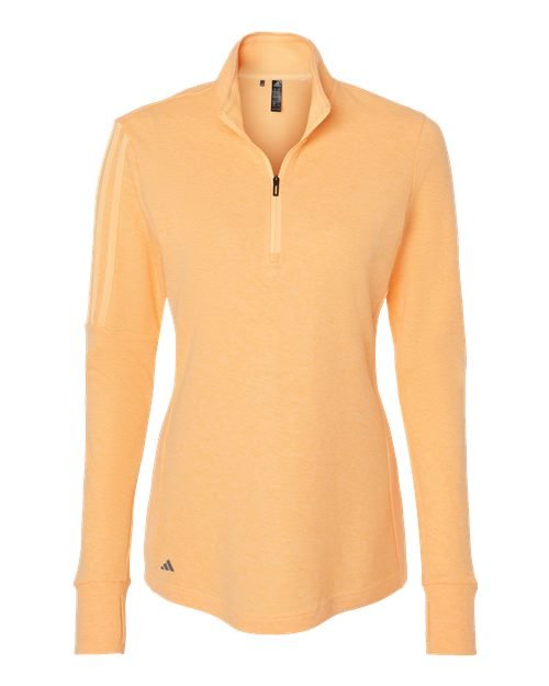 Adidas - Women's 3-Stripes Quarter-Zip Sweater Pullover - A555 - Image 3