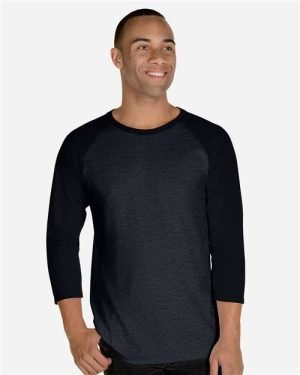 JERZEES – Premium Blend Ringspun Three-Quarter Sleeve Raglan Baseball T-Shirt – 560RR