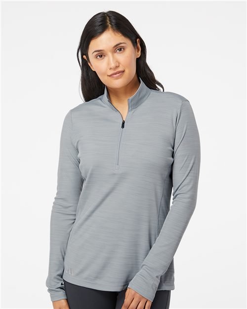 Adidas - Women's Lightweight Mélange Quarter-Zip Pullover - A476 - Image 4