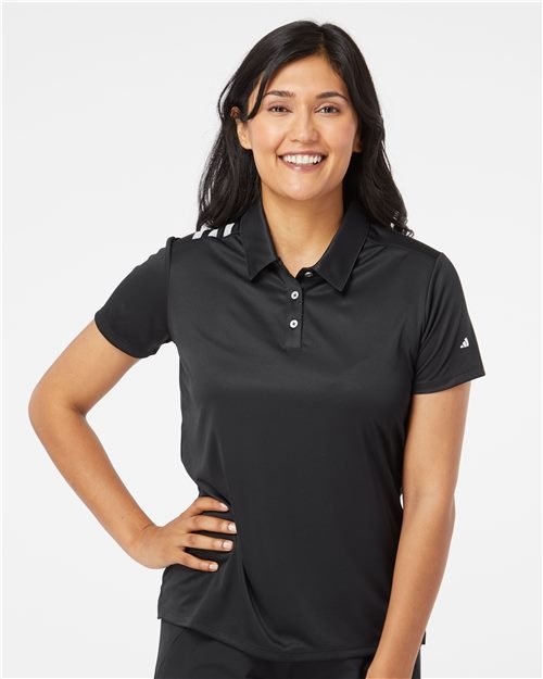 Adidas - Women's 3-Stripes Shoulder Polo - A325 - Image 4