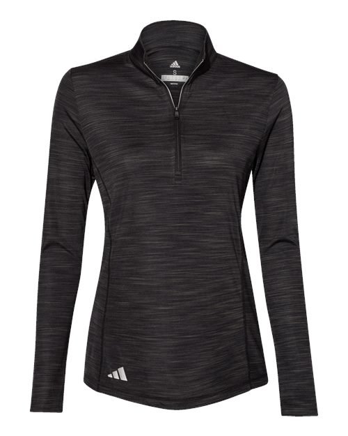 Adidas - Women's Lightweight Mélange Quarter-Zip Pullover - A476 - Image 3