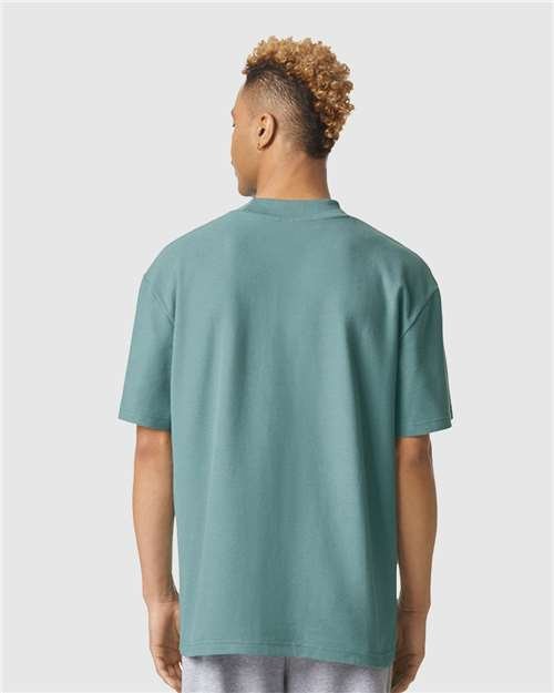 American Apparel - Unisex Pique Mockneck Tee - 11693 - Image 2
